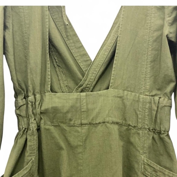 Free People Beside You Shortall Womens Romper Olive Size M - Picture 4 of 6